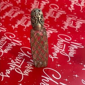 French Ornate Silver purse Perfume Bottle